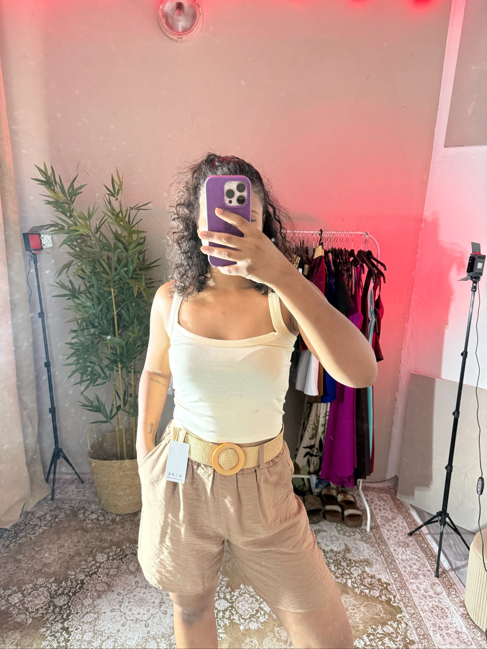 Korte camel zomerbroek voor dames kleding voor dames – photo 2